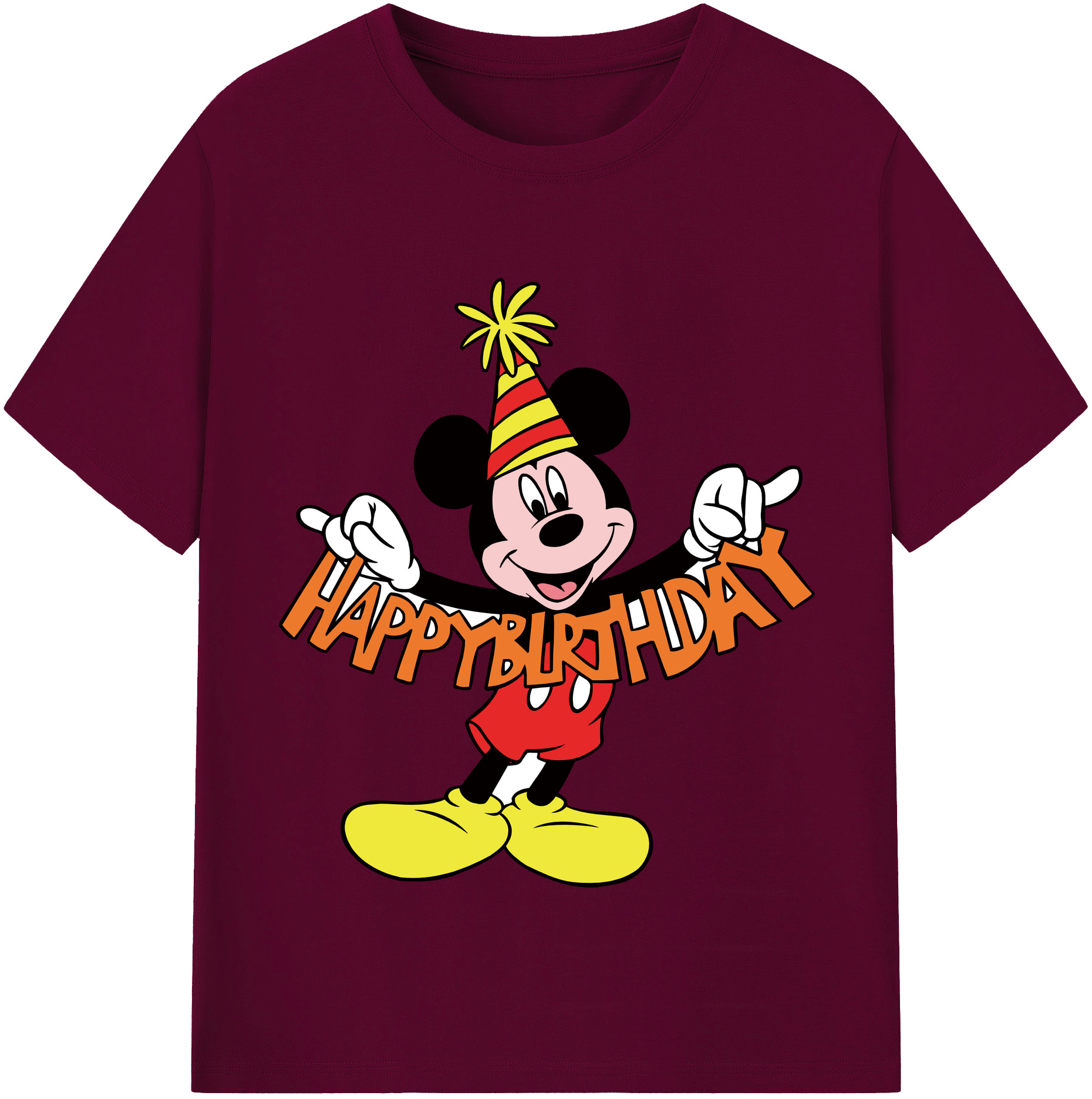 （画像用） ミッキーマウス Mickey Mouse レディースカジュアルプリントTシャツ（綿100％）